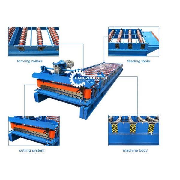 PLC Control Perforated Roofing Sheet Roll Forming Machine Zinc Metal Sheet