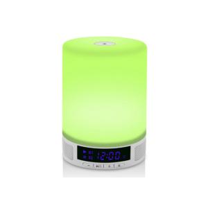 Touch Sensitive Bluetooth Speaker Alarm Clock With Wake Up Light Multi Function