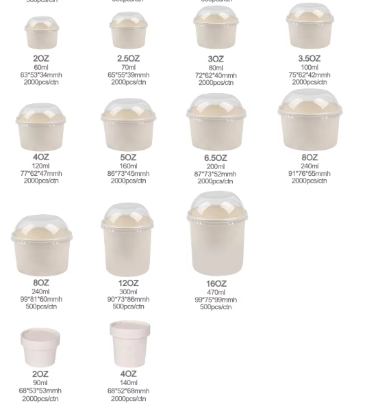 Ice Cream Cups Wholesale Customized Paper Cup Frozen Ice Cream Cup Food & Beverage Packaging,Ice Cream Packaging