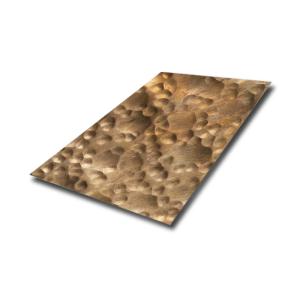 China Handmade with Big small hammer striped 304 Antique Finish hammered texture stainless steel sheet and plate on sale