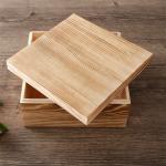 Custom Delicate Lidded Wooden Box Unfinished Pine Box For Souvenir Gift