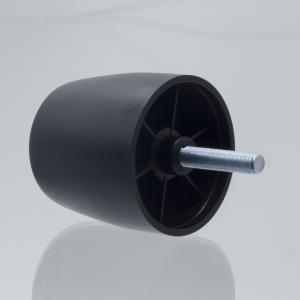 China 108g Dia 45mm Plastic Bun Furniture Feet For Chairs factory