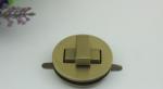OEM leather bag metal accessories round shape nickel color twist turn locks for