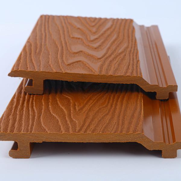 Exterior Wall Decoration Material WPC Panel with Wood Grain Texture and Sanding