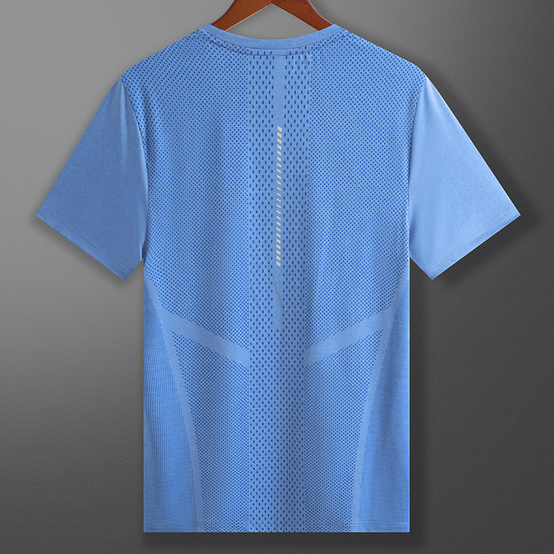 Sports T-Shirt Men&prime;s Fitness Clothes Summer Short Sleeve Ice Silk Quick Drying Clothes Loose Running Set Basketball Trainingpractice