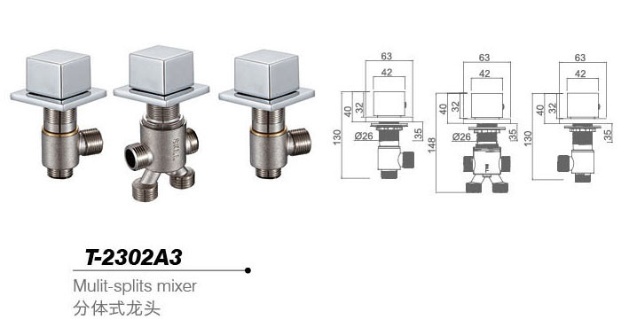 Bathtub mixer,Faucet,cold/hot water basin tap T-2302A3