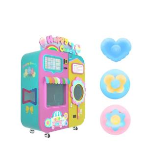 China China Factory Direct Earn Money Commercial Kids pink Automatic Cotton Floss Candy Vending Machine Robot for Sell Party factory