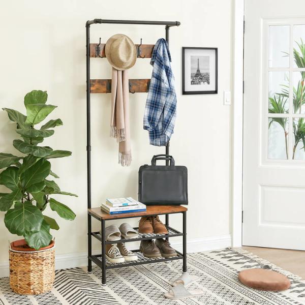Coat Rack and Bench for Entrance, Hallway Furniture, Industrial Design Furniture