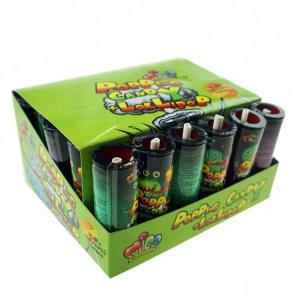 China Candle Shape Lollipop Popping Candy Assorted Grape Apple Banana Flavor factory