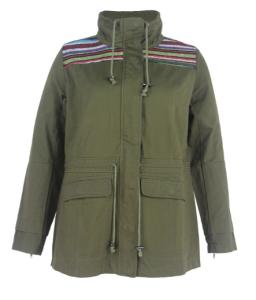 China Autumn / Winter Cool Womens Coats Stripe Design With Zipper Decoration factory