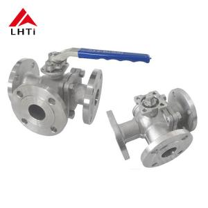 China 3 Way Ball Valve Titanium Full Port Ball Valve Gr1 with Flange Connections factory