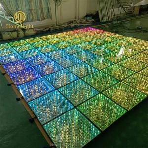China Wireless 3D Mirror Starry Gypsophila Magnetic LED Dance Floor For Disco Party factory