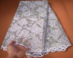 Exquisite plain color sequin lace fabric organza lace fabric design for african