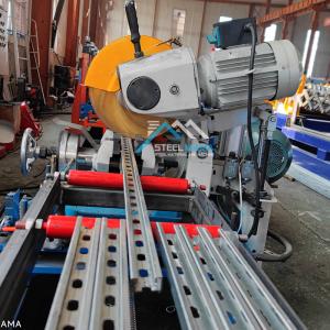 China Heavy Duty Gear Box Transmission Solar Rack Unistruct C Channel Roll Forming Machine factory